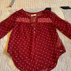 Hollister Quarter Sleeve Blouse